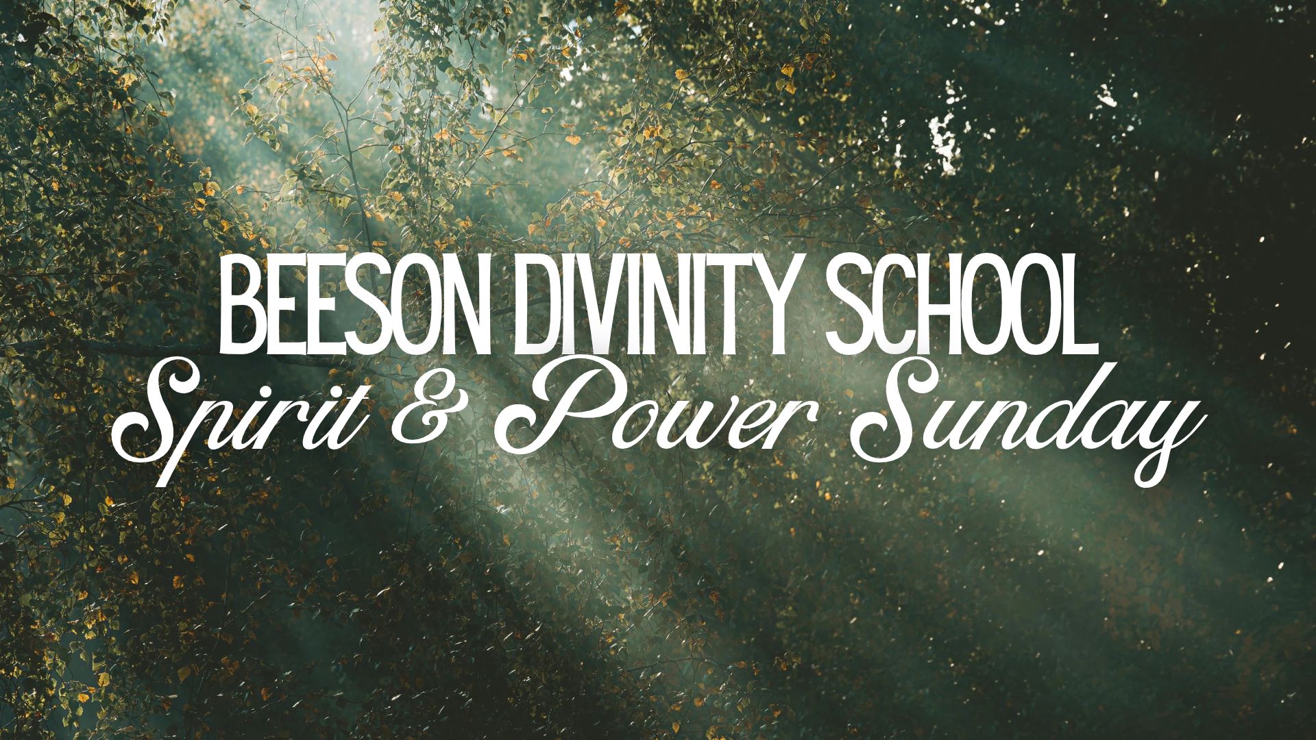 Beeson Divinity School Spirit & Power Sunday Beeson Divinity School Spirit & Power Sunday